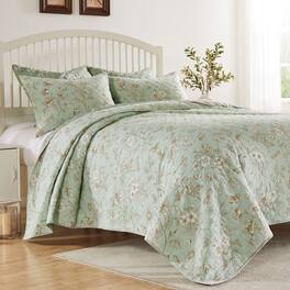 BreeBe - Olivia Quilt Set 3-Piece Full/Queen - Mint