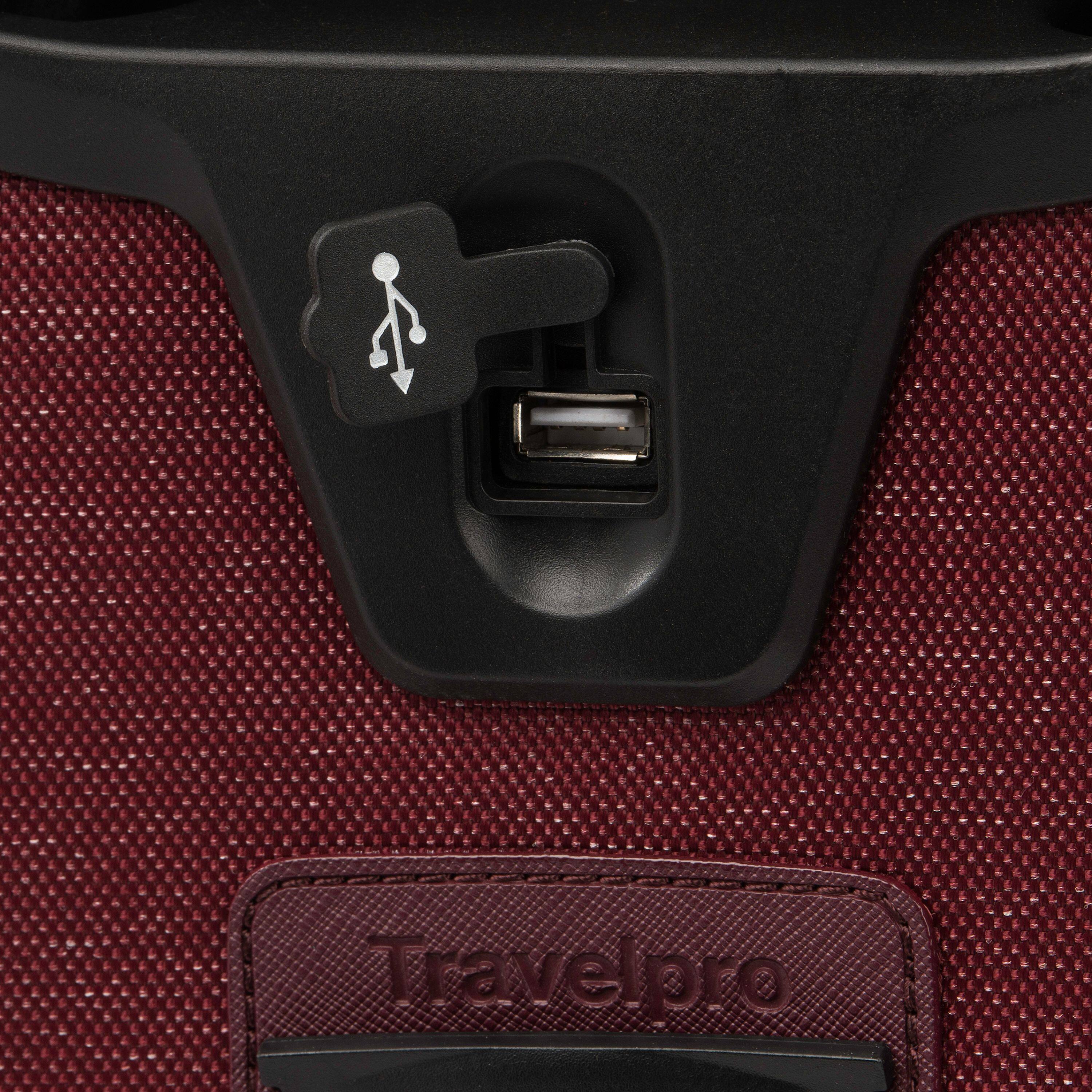 Alt View 3. Travelpro - Travelpro Platinum Elite Softside Expandable 22" Carry On Spinner - Bordeaux.
