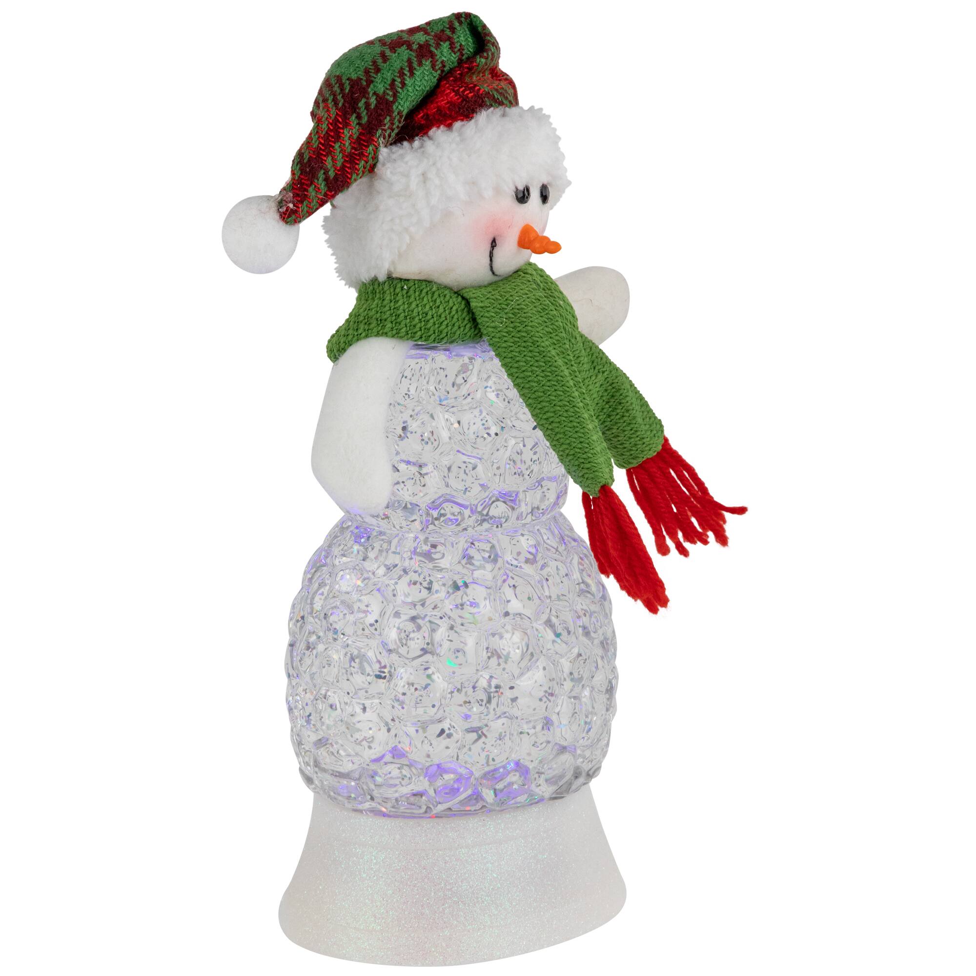 Alt View 2. Northlight - LED Lighted Acrylic Snowman Christmas Snow Globe - 11" - Clear.
