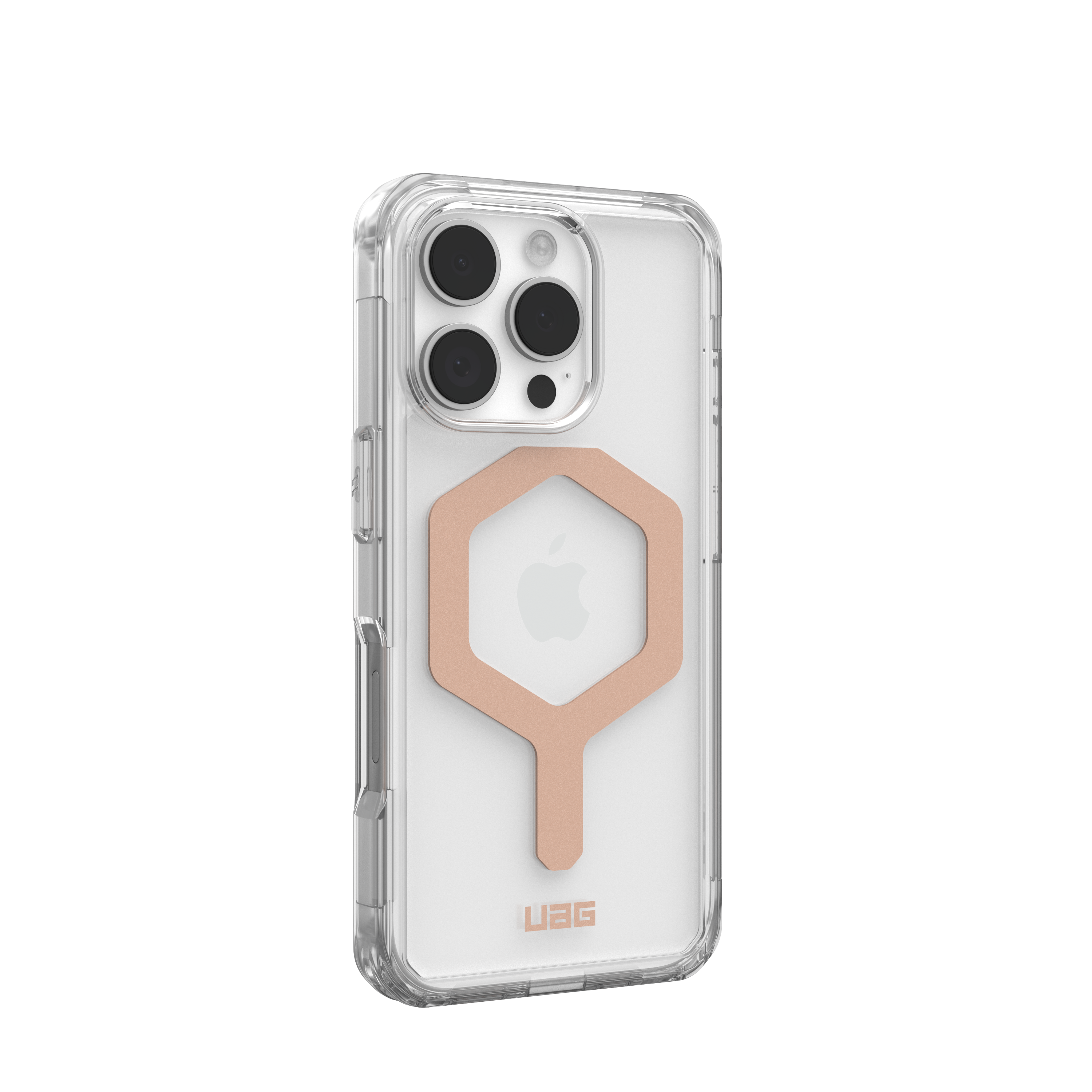 Alt View 2. UAG - Plyo Series Case with Magsafe for Apple iPhone 16 Pro - Ice/Rose Gold.