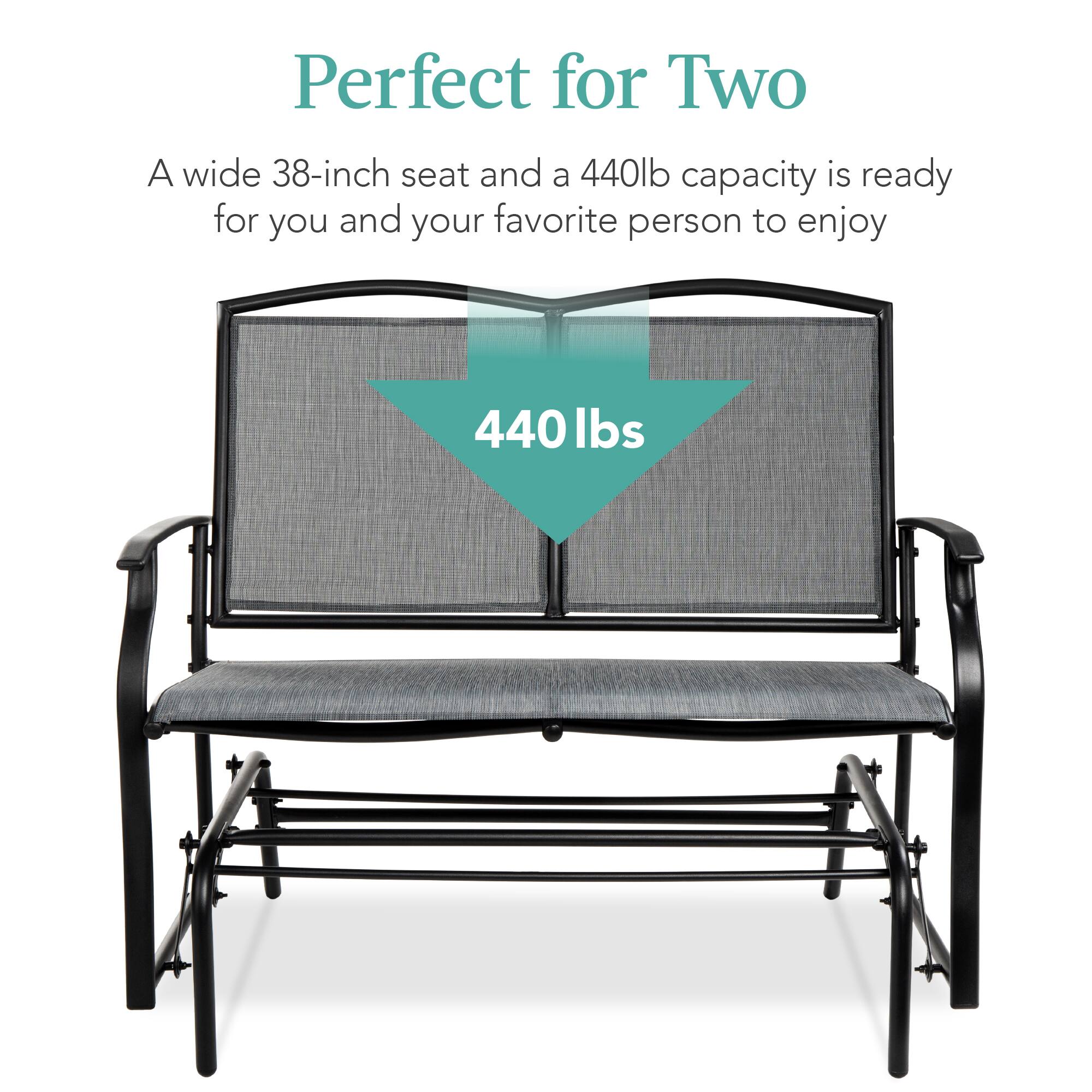 Perfect for Two

A wide 38-inch seat and a 440lb capacity is ready for you and your favorite person to enjoy

440 lbs
