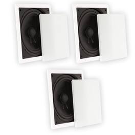 Theater Solutions by Goldwood - TS1000 Passive 10" Home Theater in Wall Subwoofers 3 Sub Set - Paintable White
