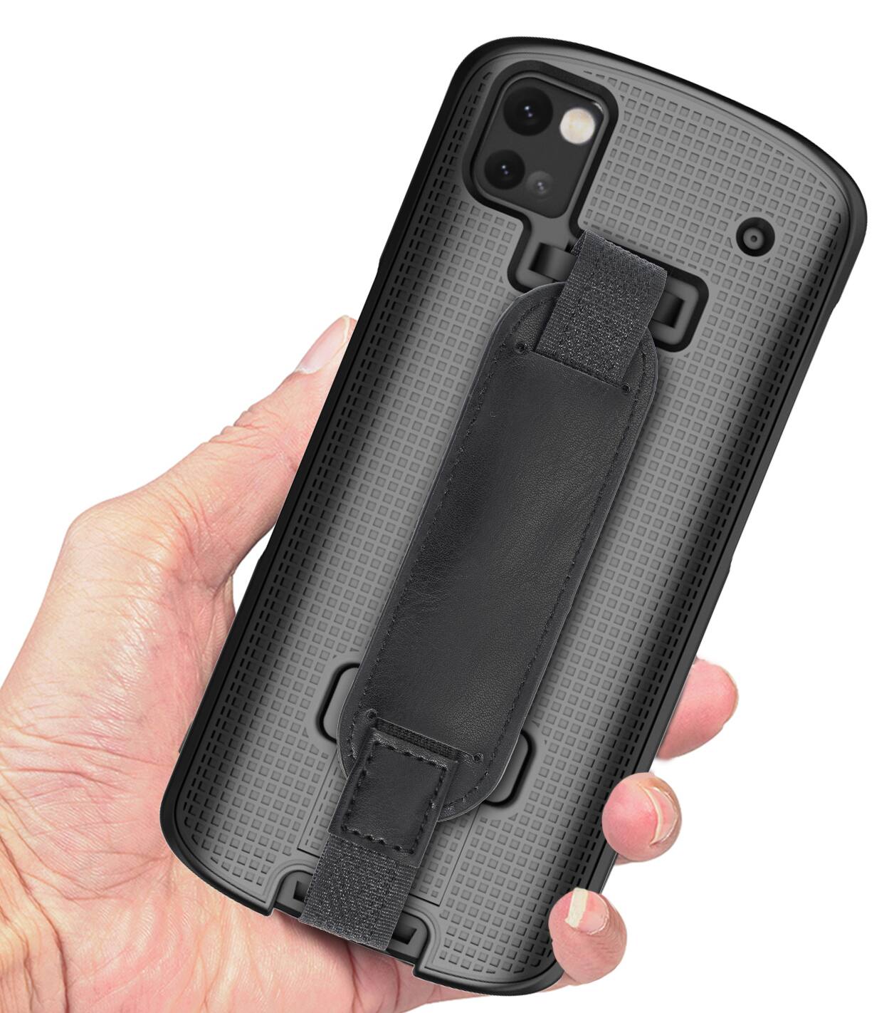 Alt View 8. Nakedcellphone - Case and Hand Strap Combo for Zebra TC53 TC58 Mobile Computer Scanner - Black.