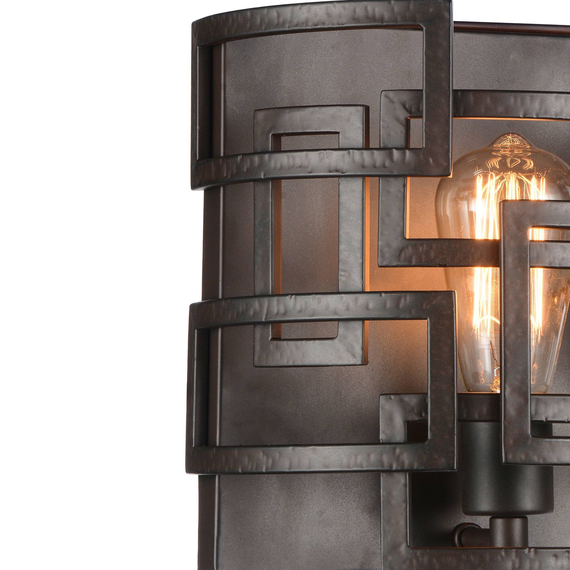 Angle. CWI Lighting - Litani 1 Light Wall Sconce With Brown Finish - Brown.