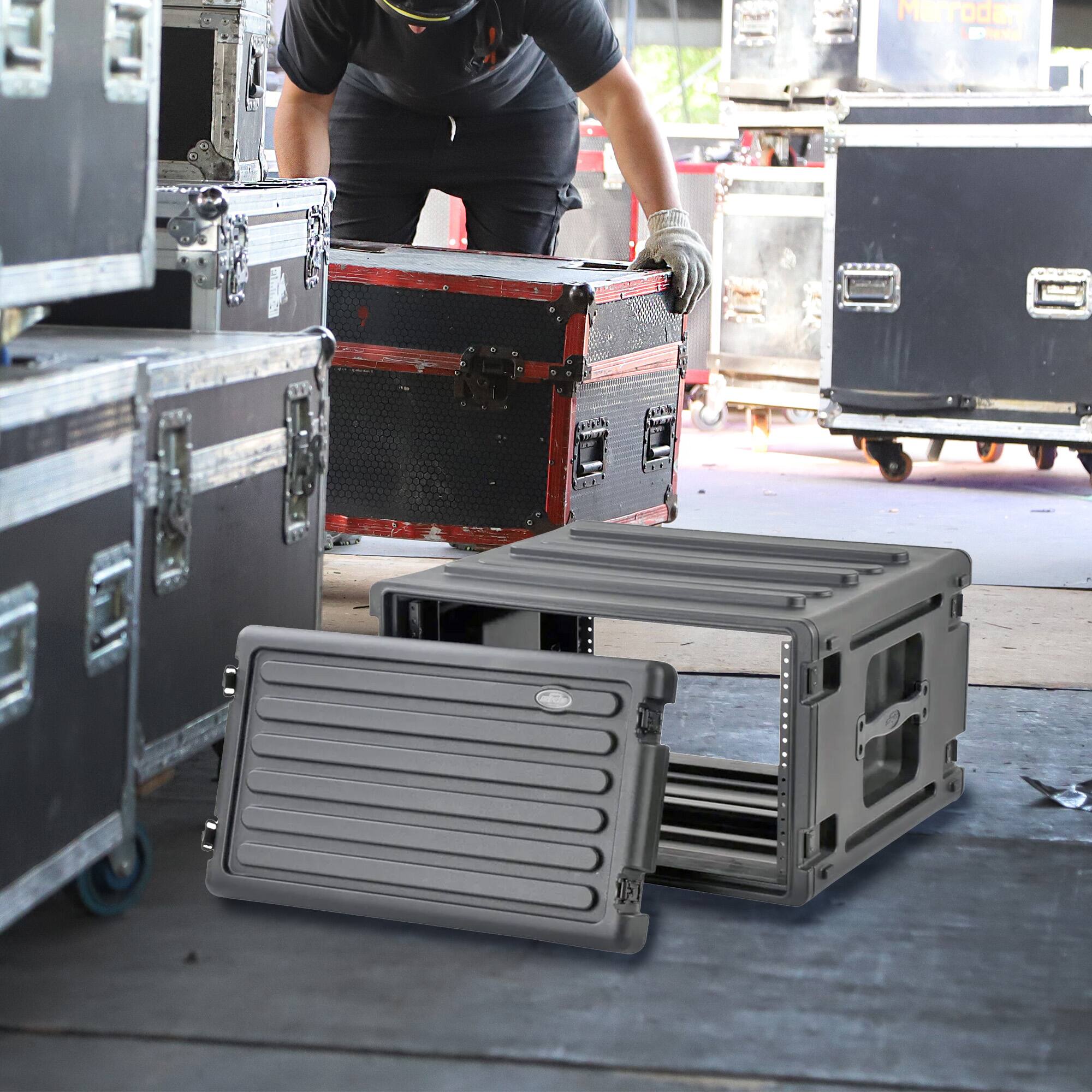 Alt View 3. SKB - SKB 1SKB-R6U Roto Rack Case, Black.