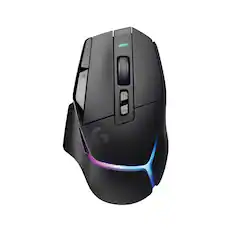 Front. Logitech - G502 X PLUS LIGHTSPEED Wireless Optical Gaming Mouse with HERO 44K Sensor - Black.