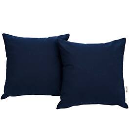 Summon 2 Piece Outdoor Patio Sunbrella® Pillow Set by Modway - Navy