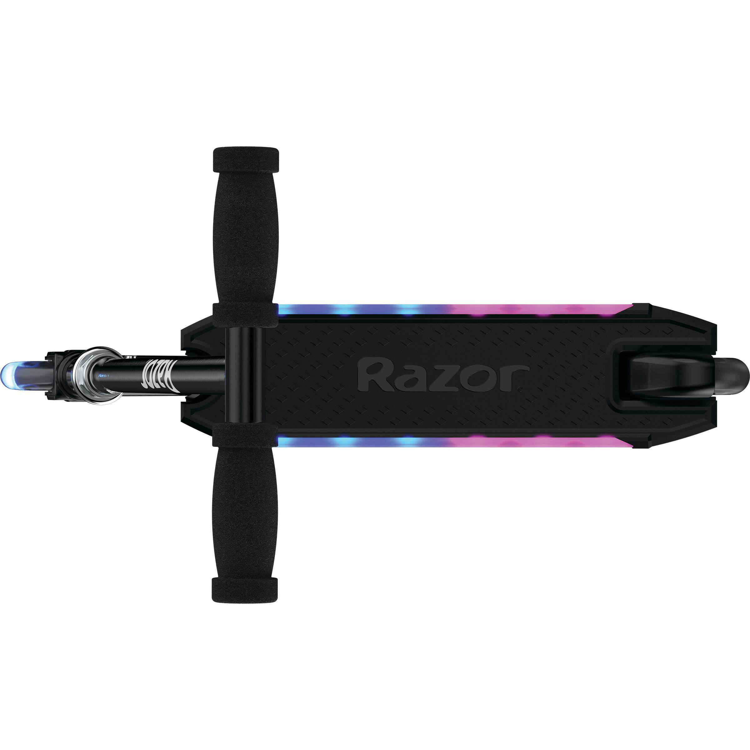 Alt View 6. Razor - Kick 2 Glow - Motion-activated LED Light-Up Kick Scooter for Ages 5+, No Battery Required - Black.