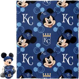 Northwest - Kansas City Royals Mickey Hugger Pillow & Silk Touch Throw Set - Multicolor