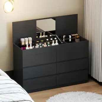 black dresser for bedroom Maribel - this softly shaped king upholstered panel bed makes a lasting impression in a simply stunning way HEMNES 8-drawer dresser - black-brown