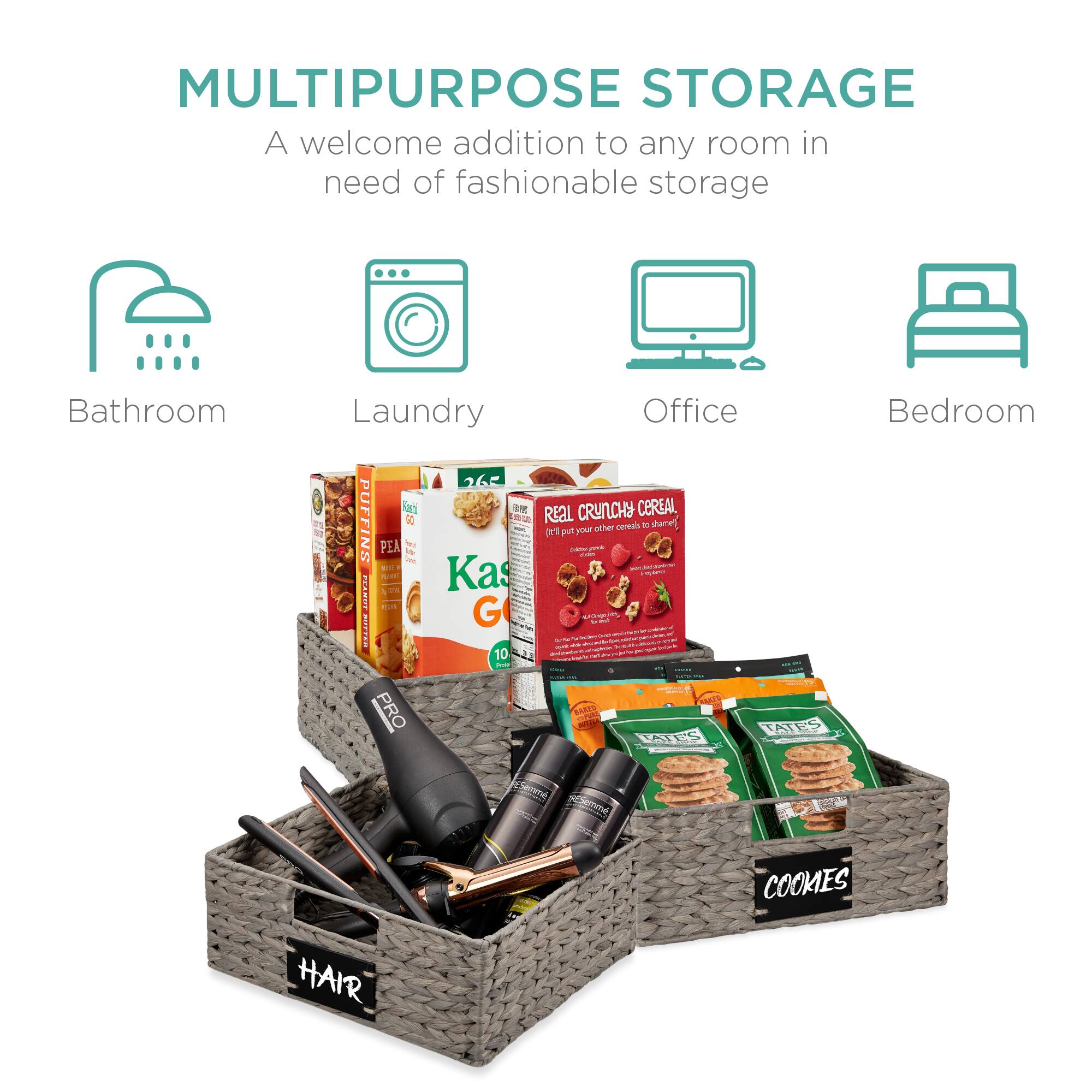 MULTIPURPOSE STORAGE  
A welcome addition to any room in need of fashionable storage  

Bathroom  
Laundry  
Office  
Bedroom  

HAIR  
COOKIES