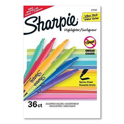 **Sharpie Highlighter/Surligneur**

**NEW! LES NOUVELLES COULEURS**

**36 ct HIGHLIGHTER/SURLIGNEUR**

**ASSORTED COLORS/ASSORTIMENT**

**Narrow Chisel/Biseau étroit**

**SMEAR GUARD**

**Value Pack / Pack de valeur**

**273645**