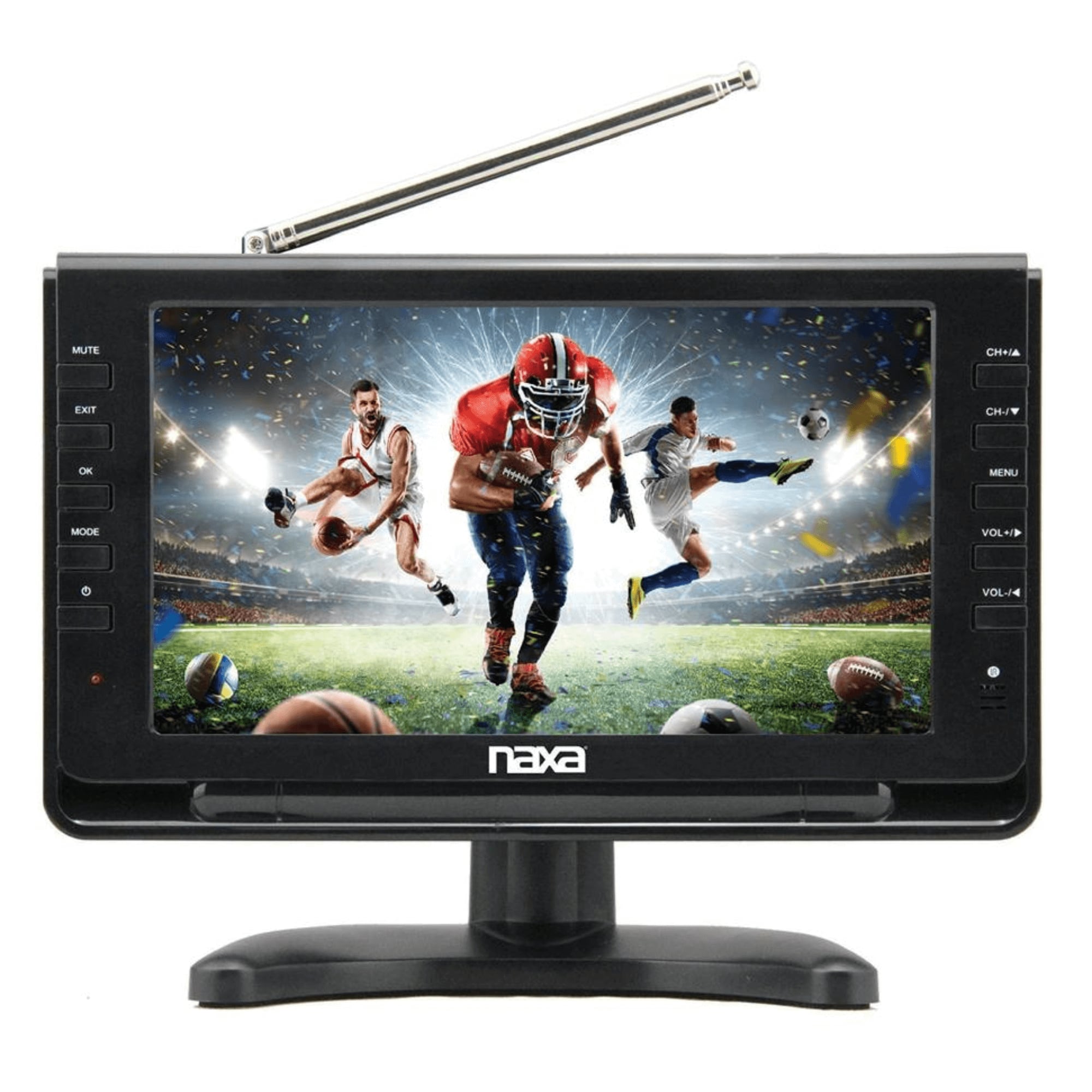 Naxa - 10" Portable 12 Volt TV & Digital Multimedia Player - Black