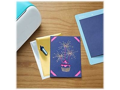 Alt View 3. Cricut - Joy Foil Transfer Kit, 6" x 4" - Blue.