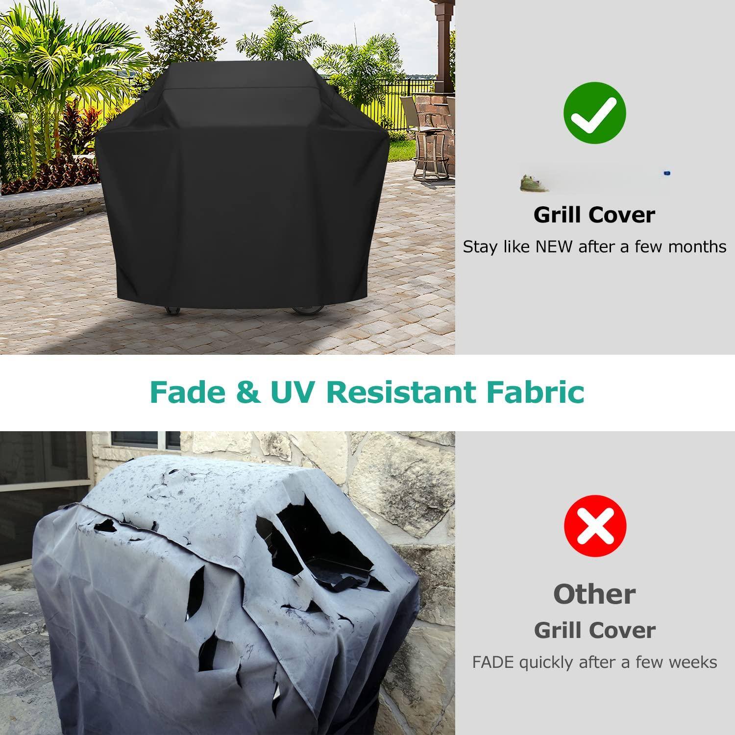 Grill Cover  
Stay like NEW after a few months  

Fade & UV Resistant Fabric  

Other Grill Cover  
FADE quickly after a few weeks