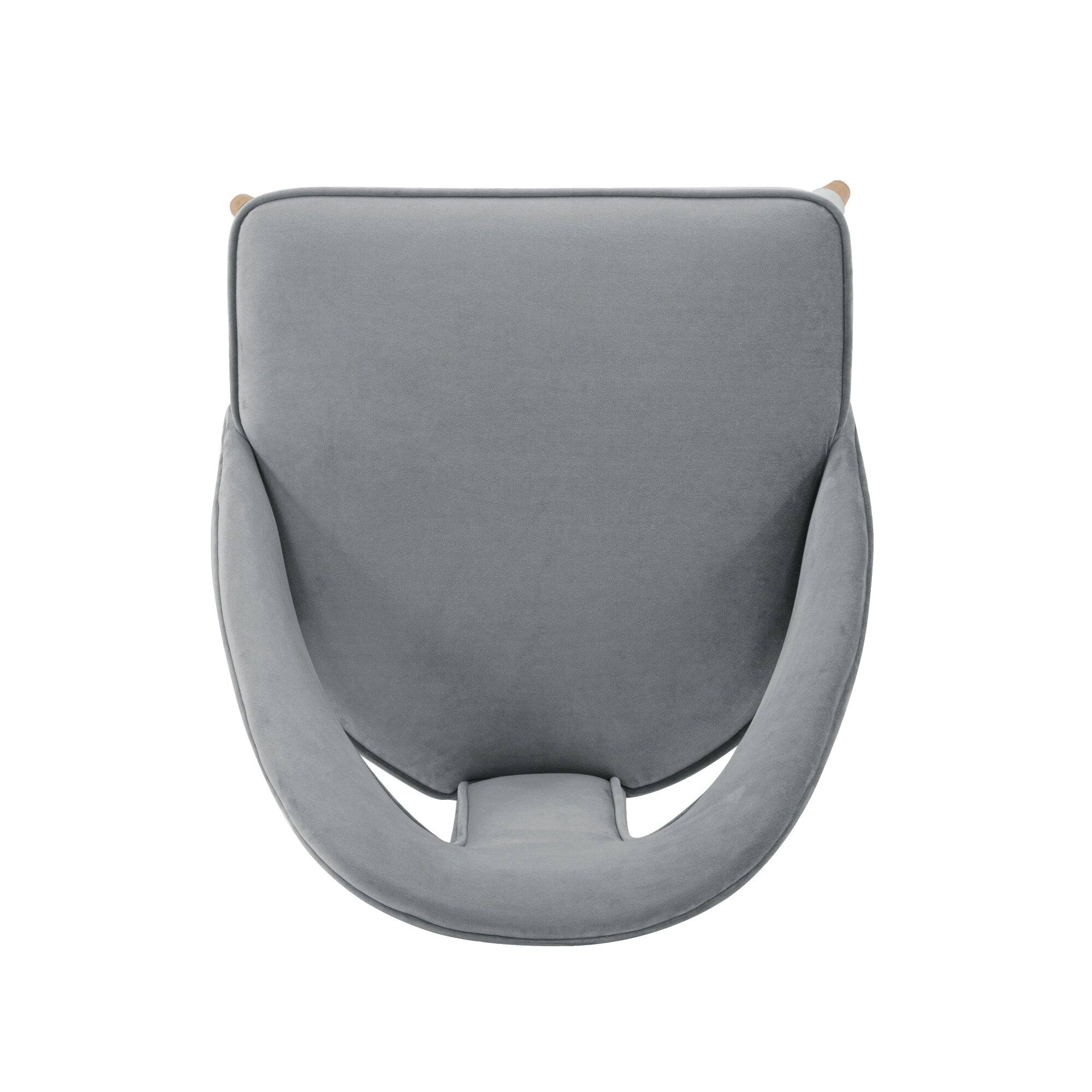 Alt View 5. Manhattan Comfort - Neda Modern Upholstered Velvet Dining Chair - Gray.
