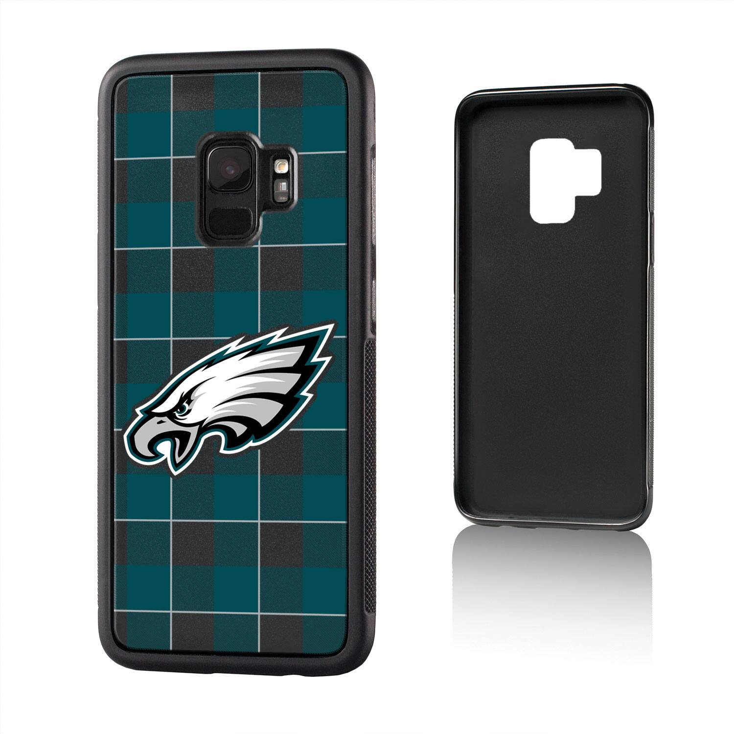 Alt View 1. Keyscaper - Philadelphia Eagles Galaxy Plaid Design Bump Case - S20 Plus - Multicolor.