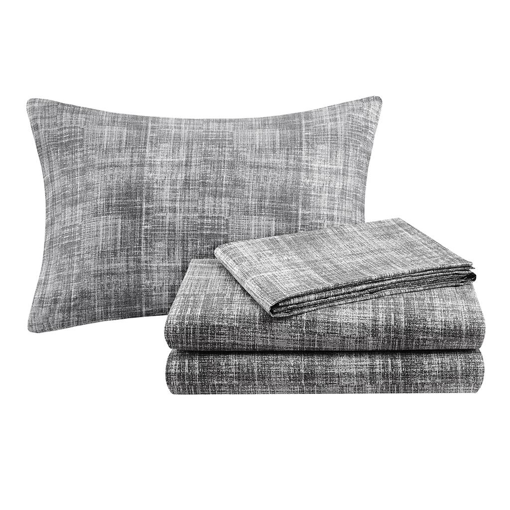 Alt View 3. Gracie Mills - Gracie Mills Ianne Modern Watercolor Stripe Comforter Set with Cotton Bed Sheets - Taupe.