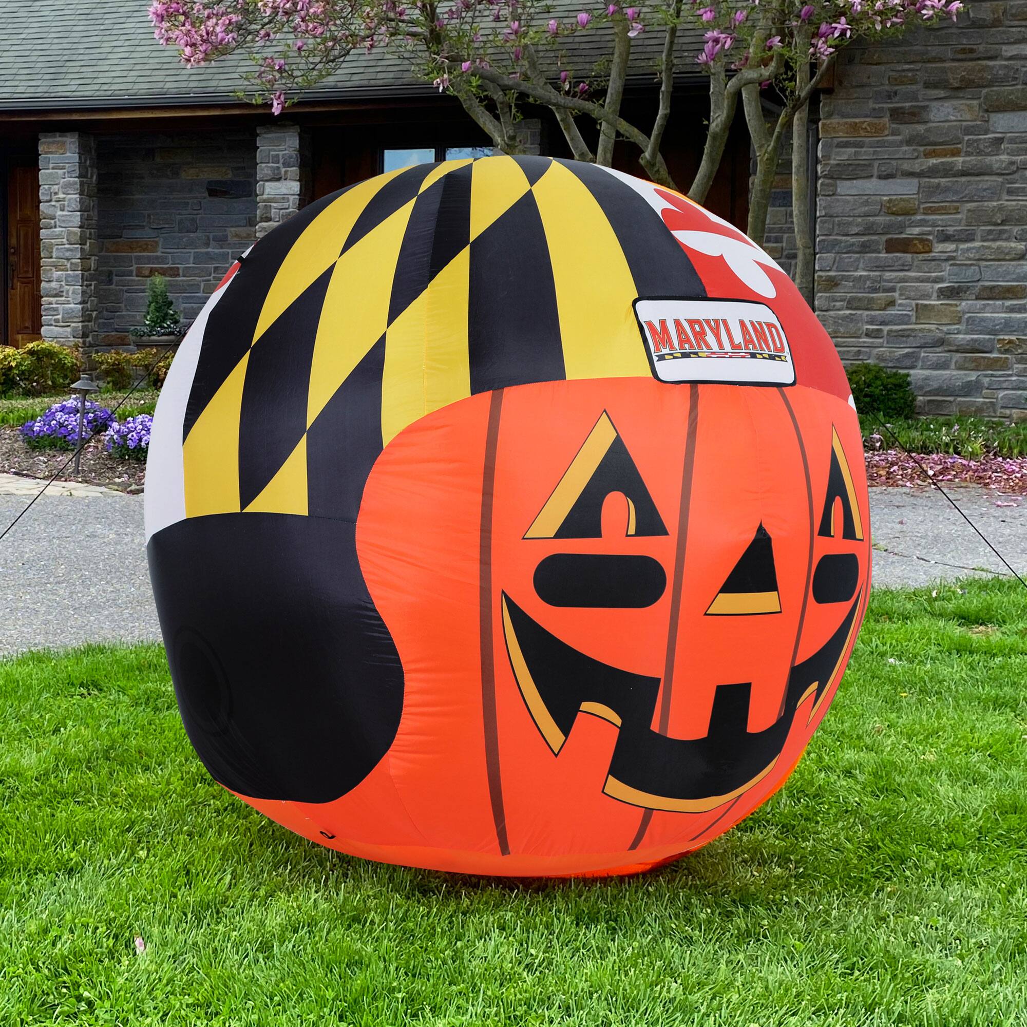 Alt View 1. Sporticulture - Maryland Terrapins Jack-O-Helmet Inflatable - Multicolor.