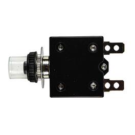 HQRP - 98 Series Thermal Circuit Breaker Switch 20 A Push-Button Reset Waterproof Cover 125-250 VAC 32 VDC UL Listed - Black