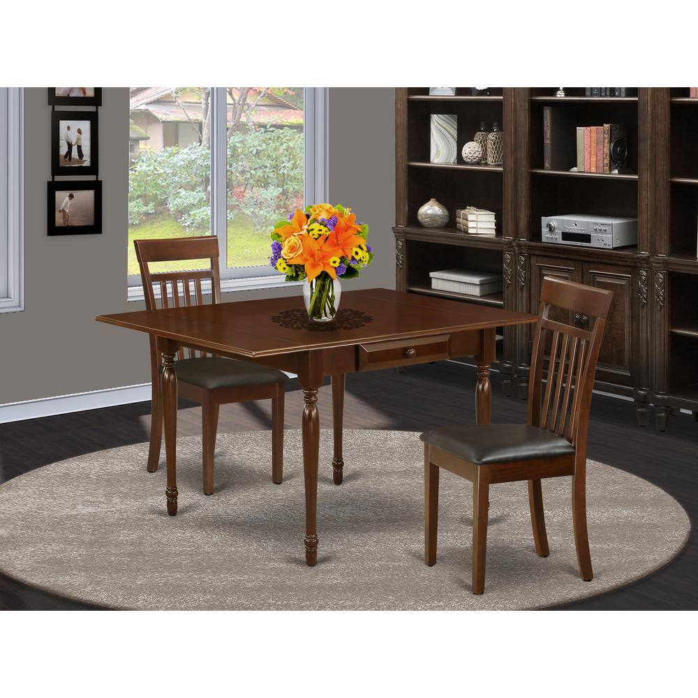 Left. East West Furniture - Dining Room Set Mahogany - Brown.