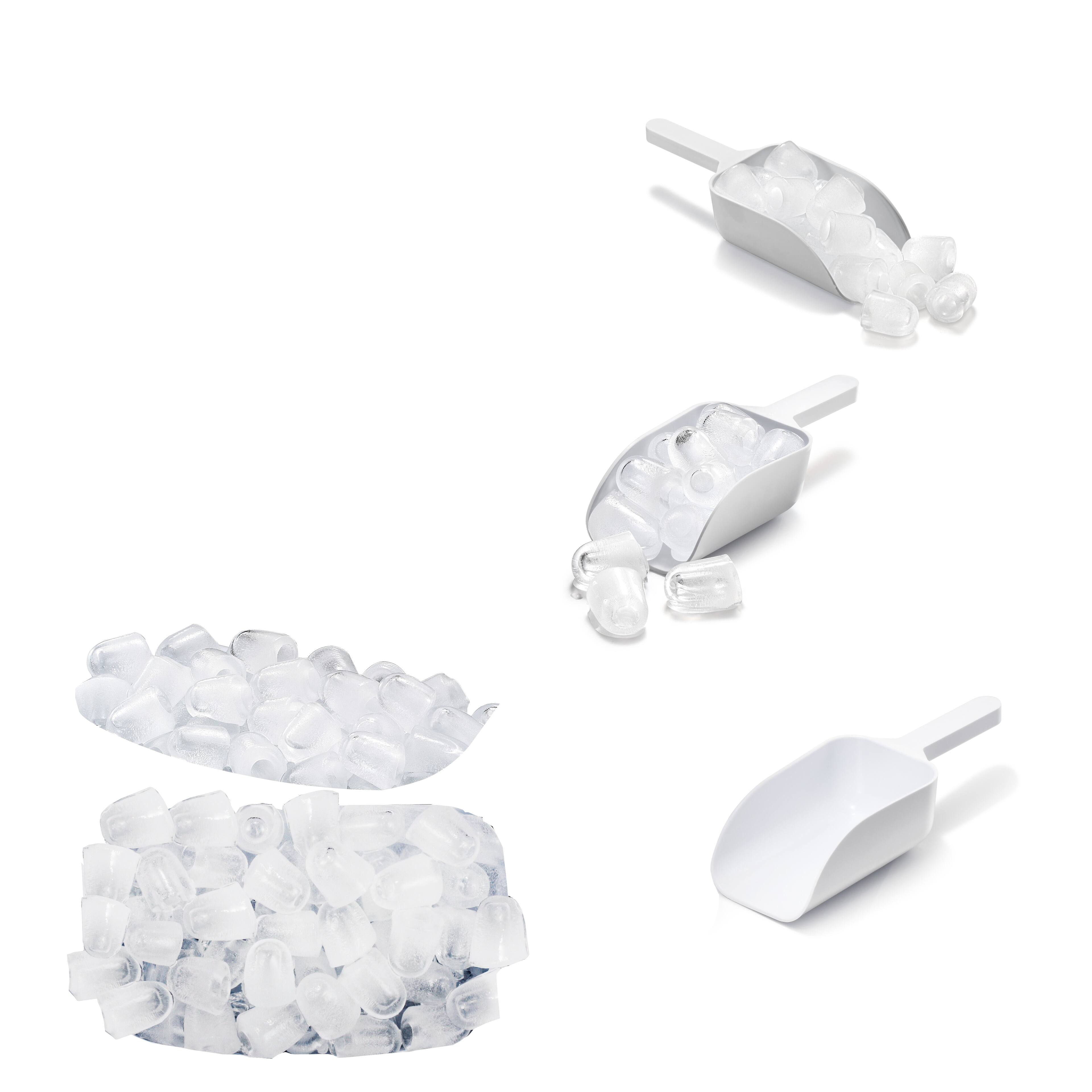 Alt View 4. LHRIVER - Portable Countertop Ice Maker with Carrying Handle and Scoop, 9 Ice Cubes in 6 Minutes, 26 lbs Daily Output - Black.