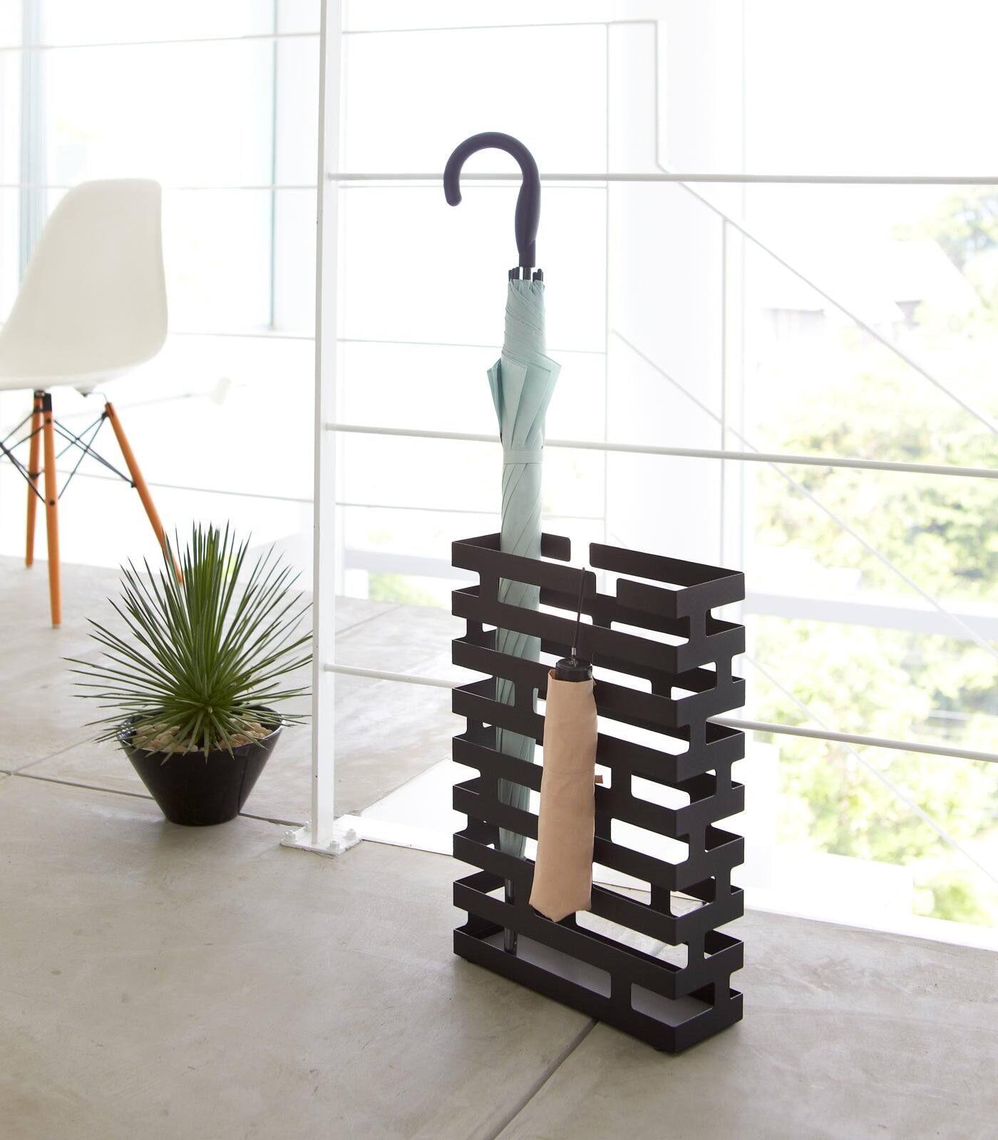 Alt View 5. Yamazaki Home - Umbrella Stand - Rectangle - Steel - Wit.