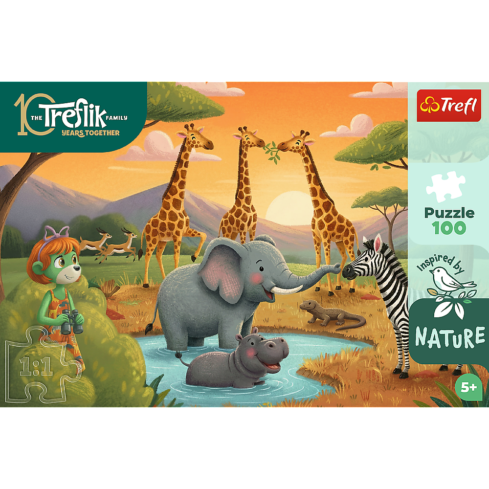 10r THE Treflik FAMILY YEARS TOGETHER

Trefl

Puzzle 100 inspired by

1:1

NATURE 5+