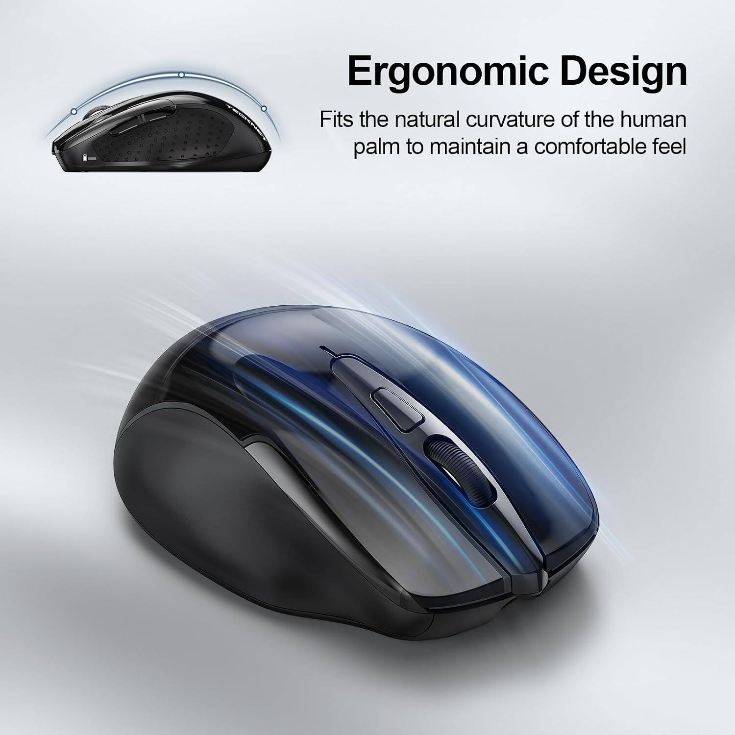 Ergonomic Design  
Fits the natural curvature of the human palm to maintain a comfortable feel