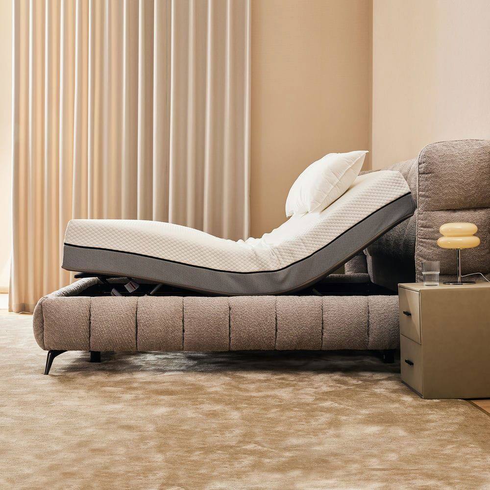 Alt View 4. Kadyn - Adjustable Bed Base Frame Queen Bed Frame with Head and Foot Incline Wireless Remote Zero Gravity Quiet Motor, Black - Black.