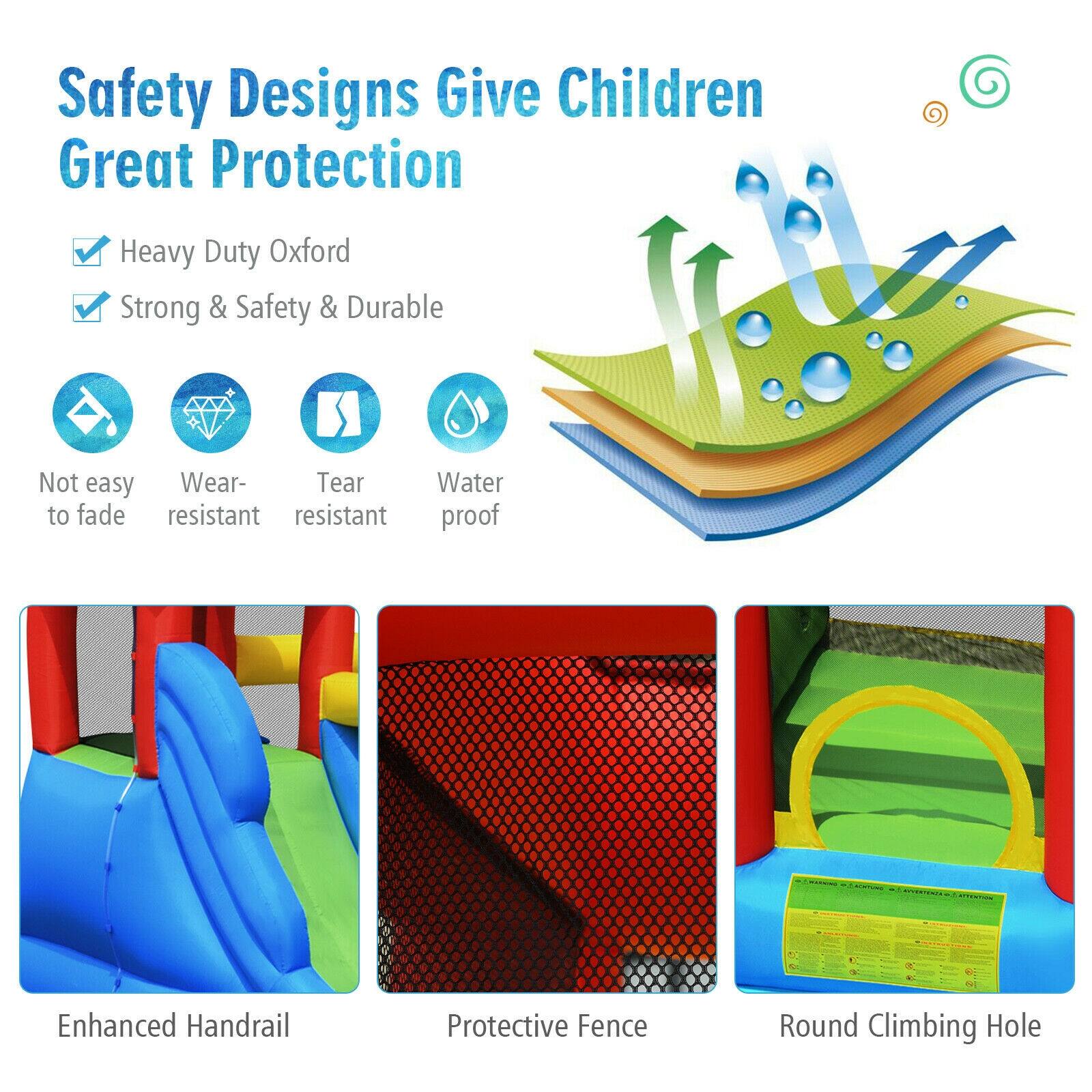 Safety Designs Give Children Great Protection

- Heavy Duty Oxford
- Strong & Safety & Durable
- Not easy to fade
- Wear-resistant
- Tear-resistant
- Water proof

Enhanced Handrail
Protective Fence
Round Climbing Hole