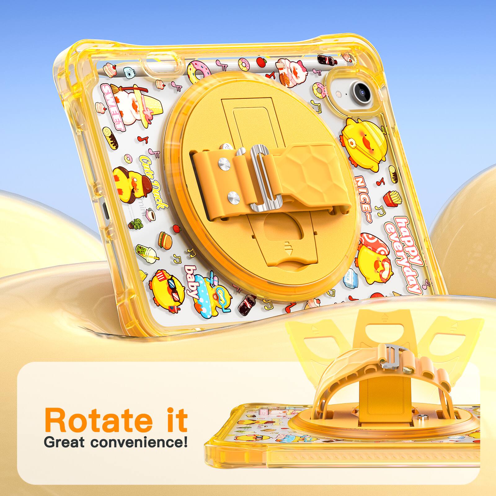 CuteDuck I S NICE~ J happy III baby DLK A b 10 3 5 LL Rotate it Great convenience!