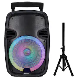 iQ Sound - 15 Inch Portable Bluetooth Speaker with Tripod Stand