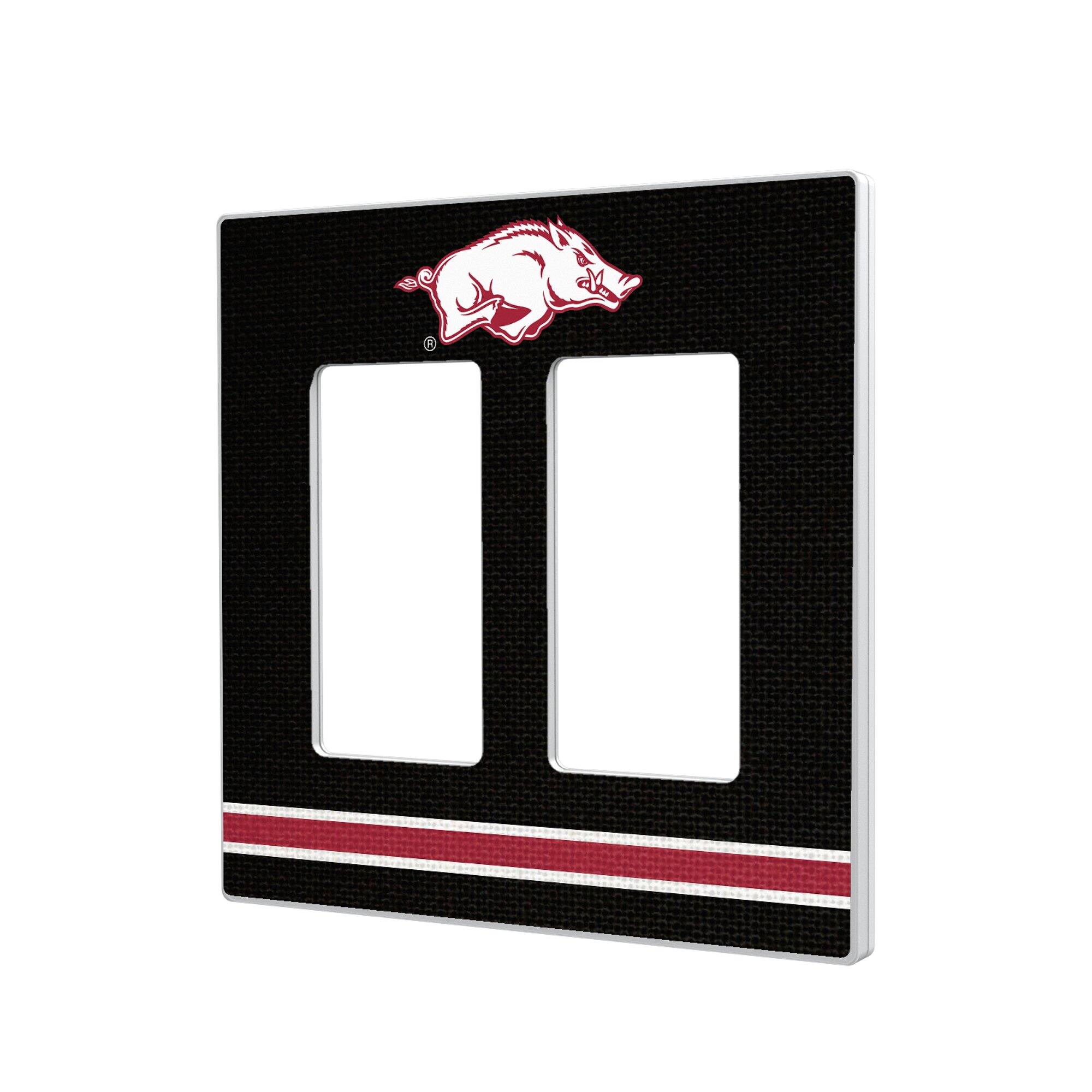 Keyscaper - Arkansas Razorbacks Stripe Design Double Rocker Light Switch Plate - Multicolor price history on PriceWatchPro