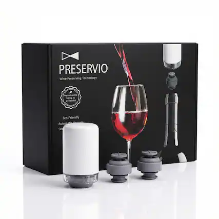 PRESERVIO Wine Preserving Technology
Impement to be big to a Friendly
Eco-Friendly Automatic Vacuum Seal