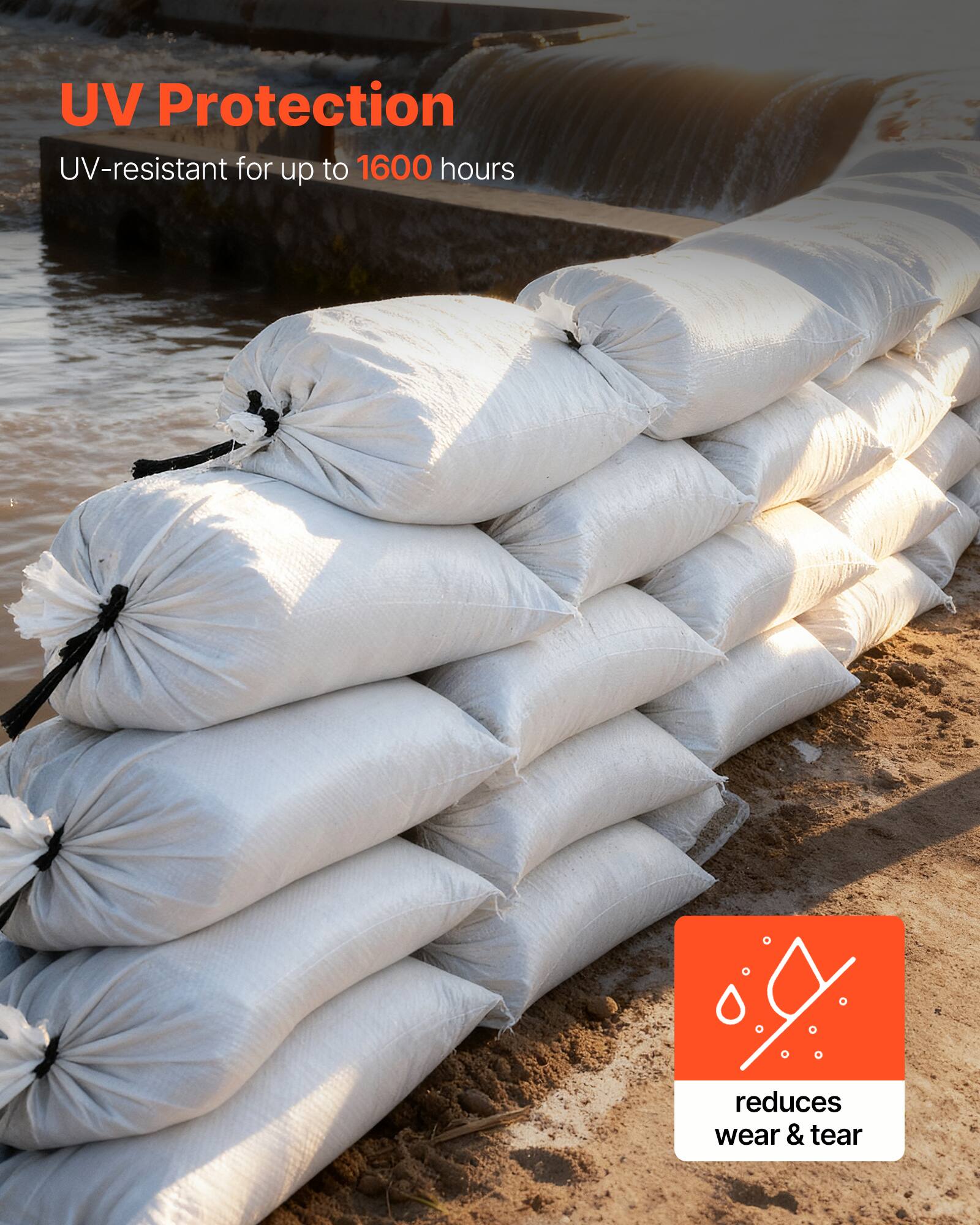 UV Protection  
UV-resistant for up to 1600 hours  
reduces wear & tear