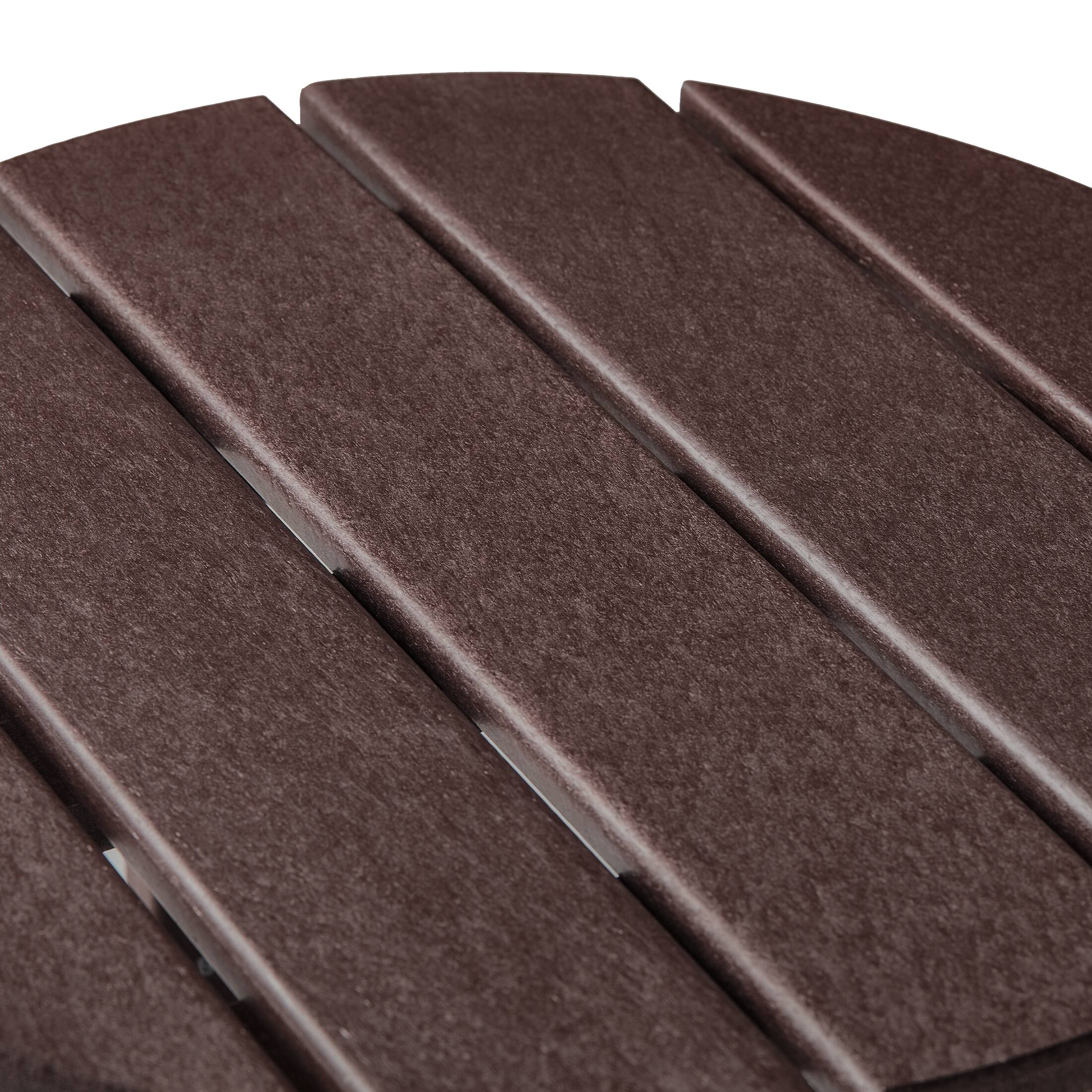 Alt View 4. WestinTrends - WestinTrends Dylan Adirondack Round Outdoor Side Table - Dark Brown.