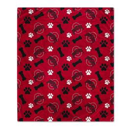 Pegasus - Ohio State Buckeyes 40" x 50" Lightweight Bones Flannel Fleece Pet Blanket - Red