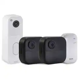 Outdoor 4 2-Camera System (4th Gen) + Blink Video Doorbell White - Black