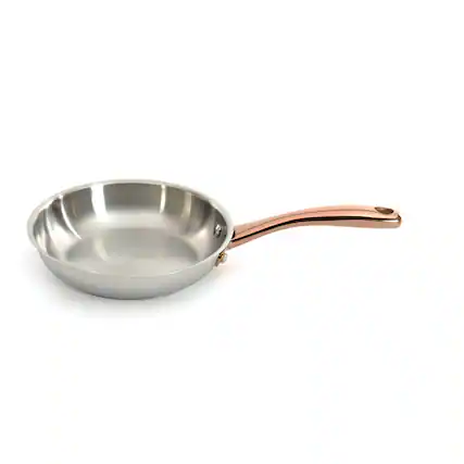 Front. BergHOFF - BergHOFF Ouro Gold 18/10 Stainless Steel 8" Fry Pan - Rose Gold.