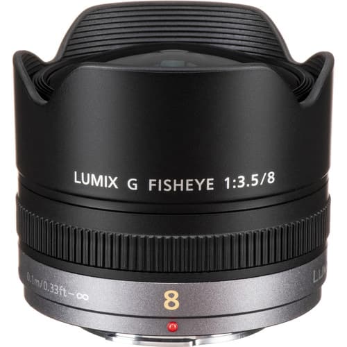 Panasonic - LUMIX G FISHEYE Lens, 8MM, F3.5, MIRRORLESS Micro Four Thirds, H-F008