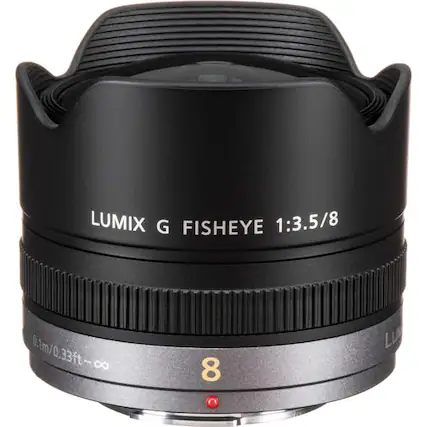 LUMIX G FISHEYE 1:3.5/8
0.1m/0.33ft-∞
8