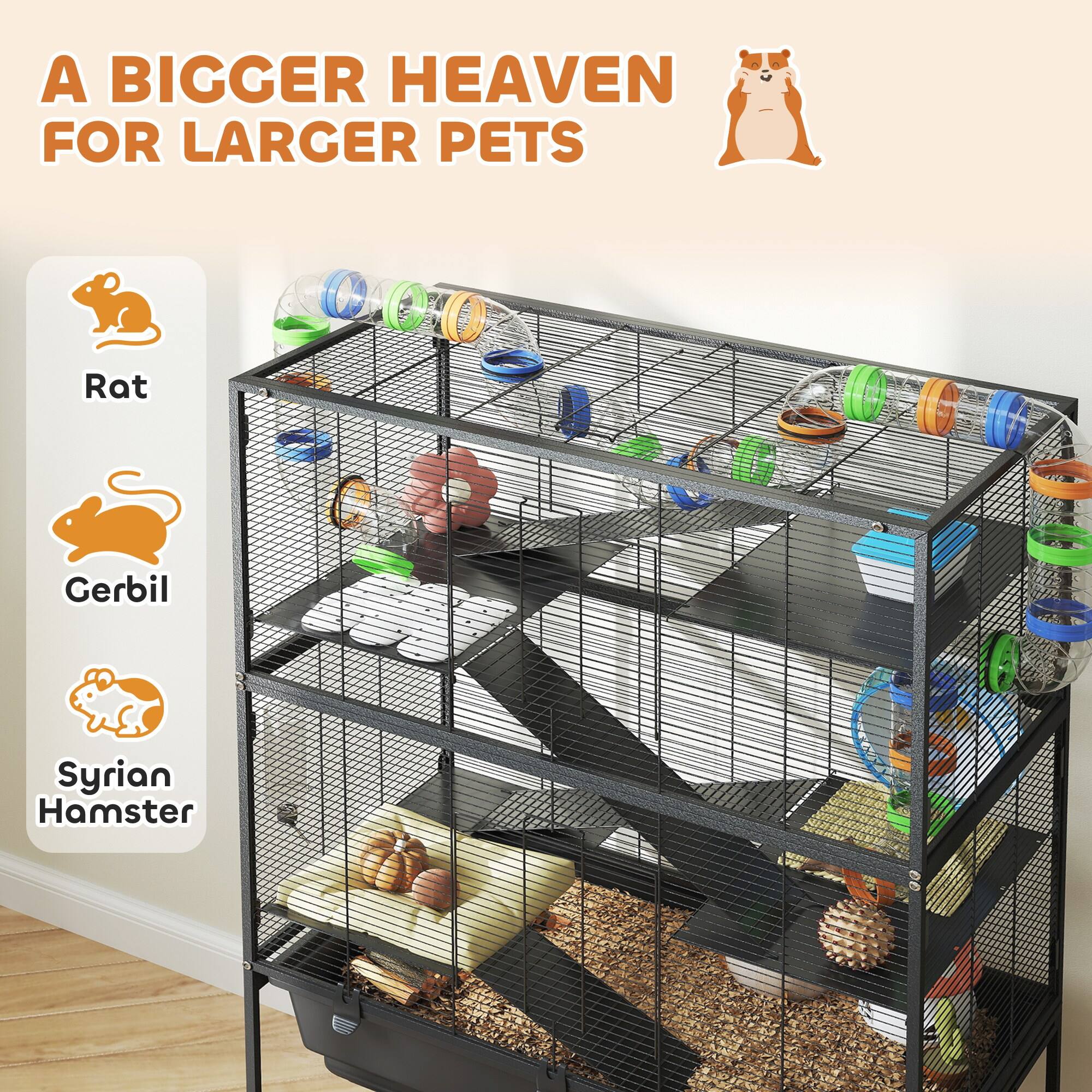A BIGGER HEAVEN FOR LARGER PETS

Rat  
Gerbil  
Syrian Hamster