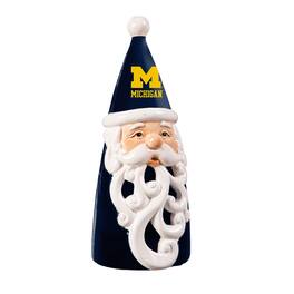 Evergreen Enterprises - Michigan Wolverines 8" LED Santa Statue - Blue