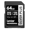 64GB 255 MB/s R 135 MB/s W V30 3 S2 I Lexar SILVER PLUS PROFESSIONAL