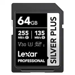 Lexar - Professional SILVER PLUS SDXC, V30 64 GB