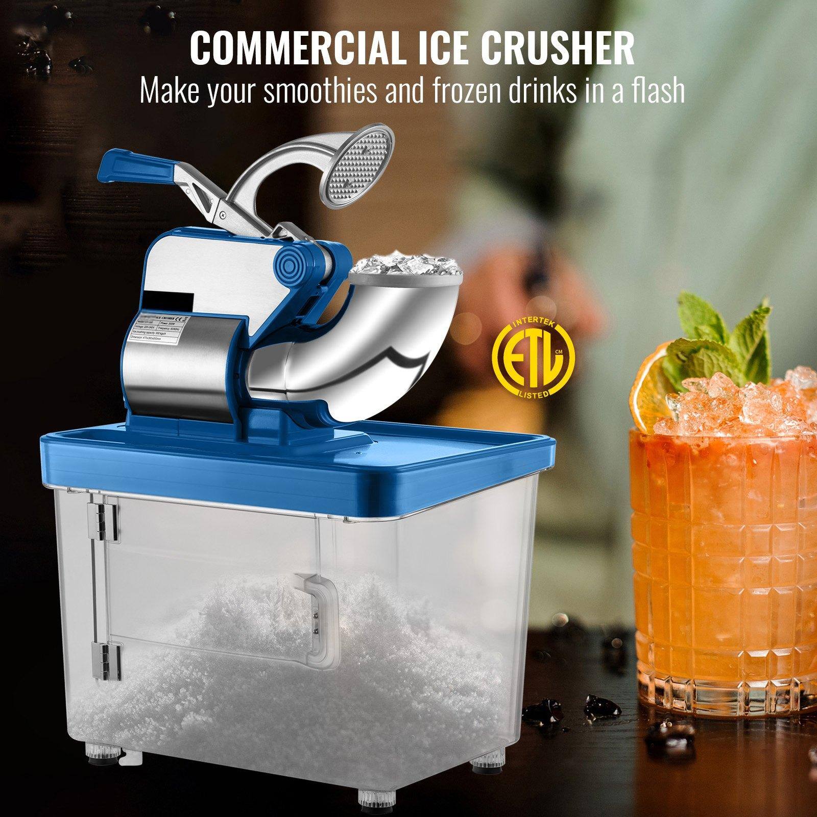 COMMERCIAL ICE CRUSHER  
Make your smoothies and frozen drinks in a flash  

ETL LISTED