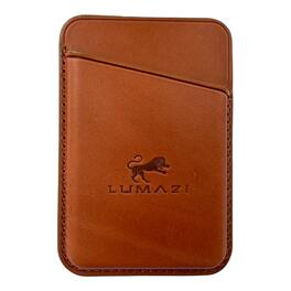 LUMAZI - Full Grain Leather MagSafe Wallet - Sienna