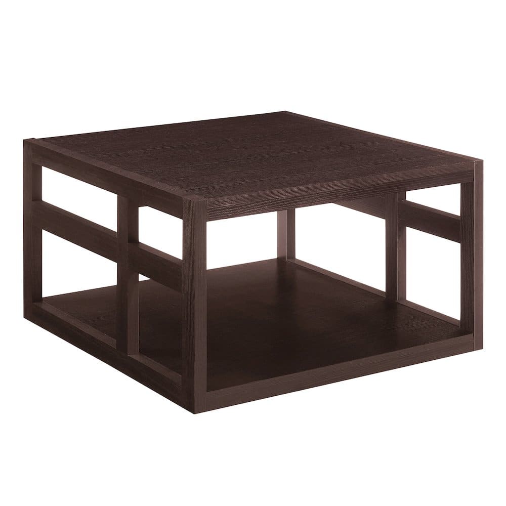 Convenience Concepts - Monterey Square Coffee Table with Shelf - Espresso