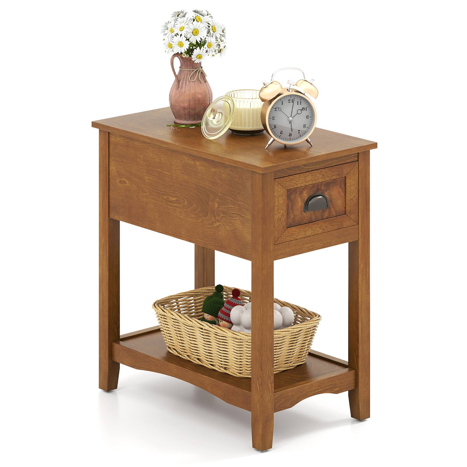 Alt View 4. Gymax - Gymax Contemporary Chair Side End Table Compact Table w/ Drawer Nightstand Tawny - Tawny.